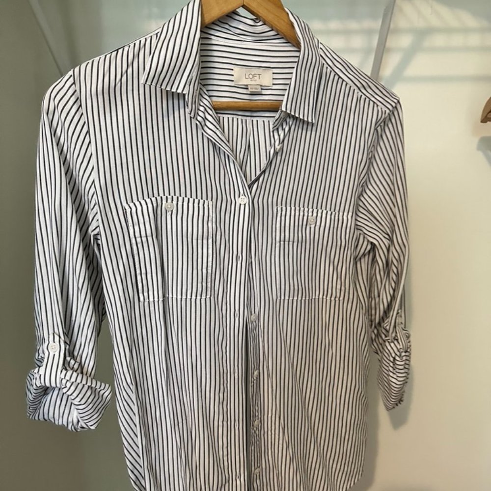 Loft Striped Button Down - image 1